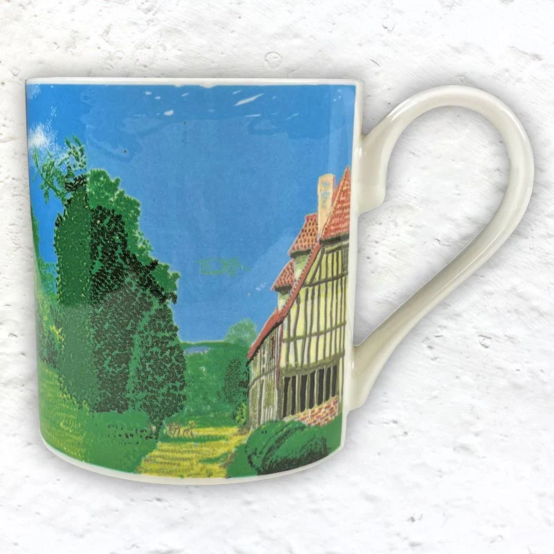 A Year in Normandie Mug by David Hockney (Two Houses and Hay Bales) - Image 3