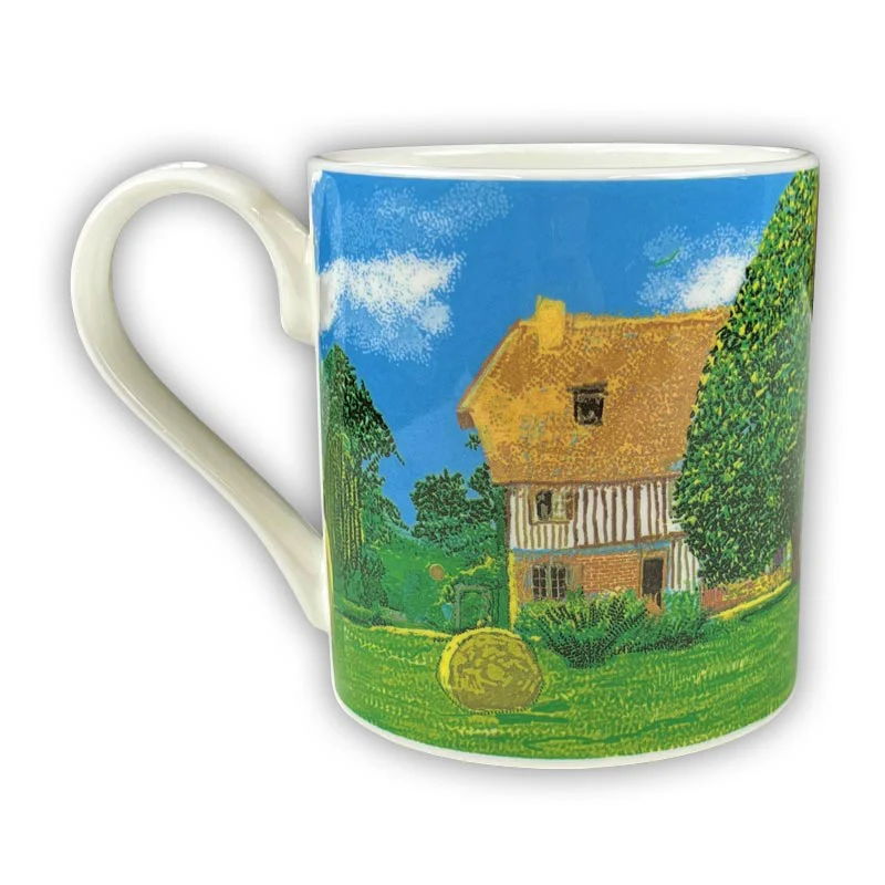 A Year in Normandie Mug by David Hockney (Two Houses and Hay Bales) - Image 6
