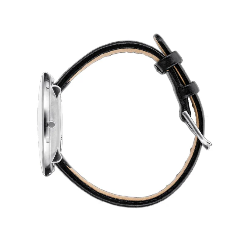 Bankers watch des. Arne Jacobsen - 40mm diameter, white dial, black strap - Image 4