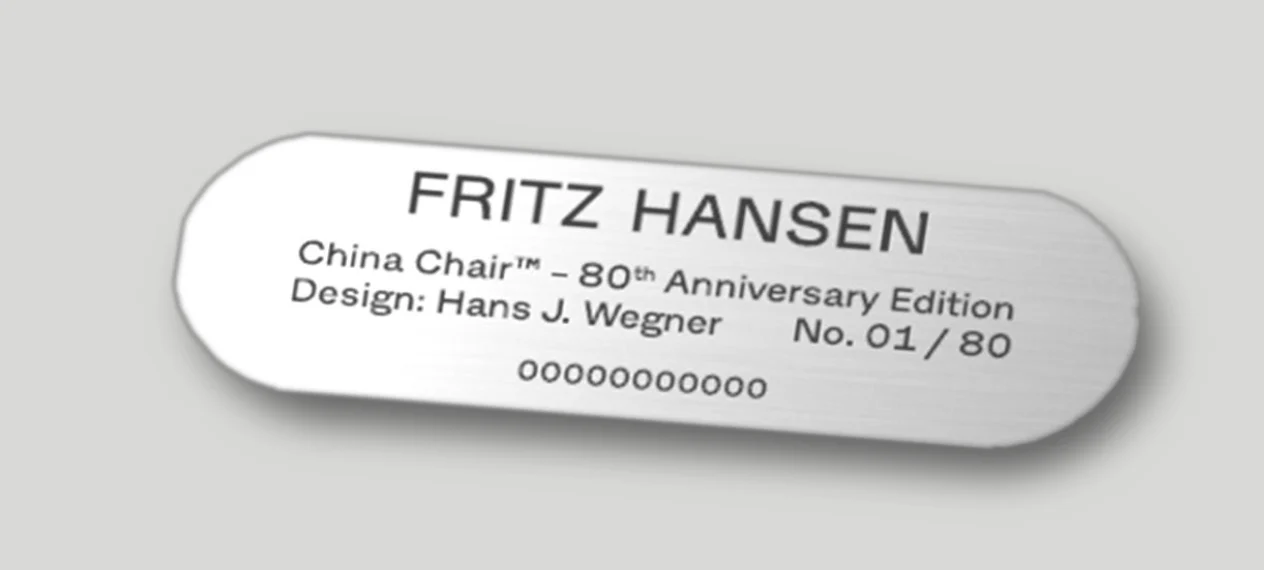 China Chair - 80th anniversary numbered edition of 80 chairs - des. Hans J. Wegner, 1944, made by Fritz Hansen - Image 10