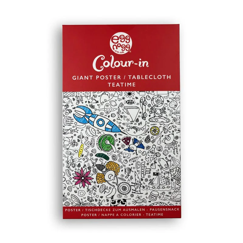 Colour-in Giant Poster / Tablecloth - Various designs - Teatime, Dinosaurs, Unicorns & Fairies, Amazing Animals, Seaside, Secret Garden, Farm, Countryside - Image 11