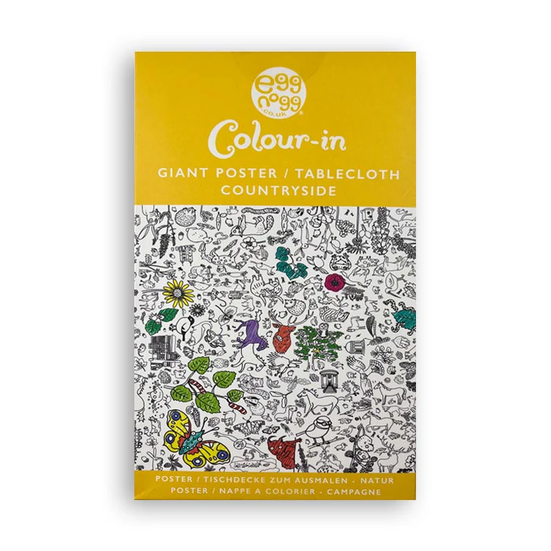 Colour-in Giant Poster / Tablecloth - Various designs - Teatime, Dinosaurs, Unicorns & Fairies, Amazing Animals, Seaside, Secret Garden, Farm, Countryside - Image 14