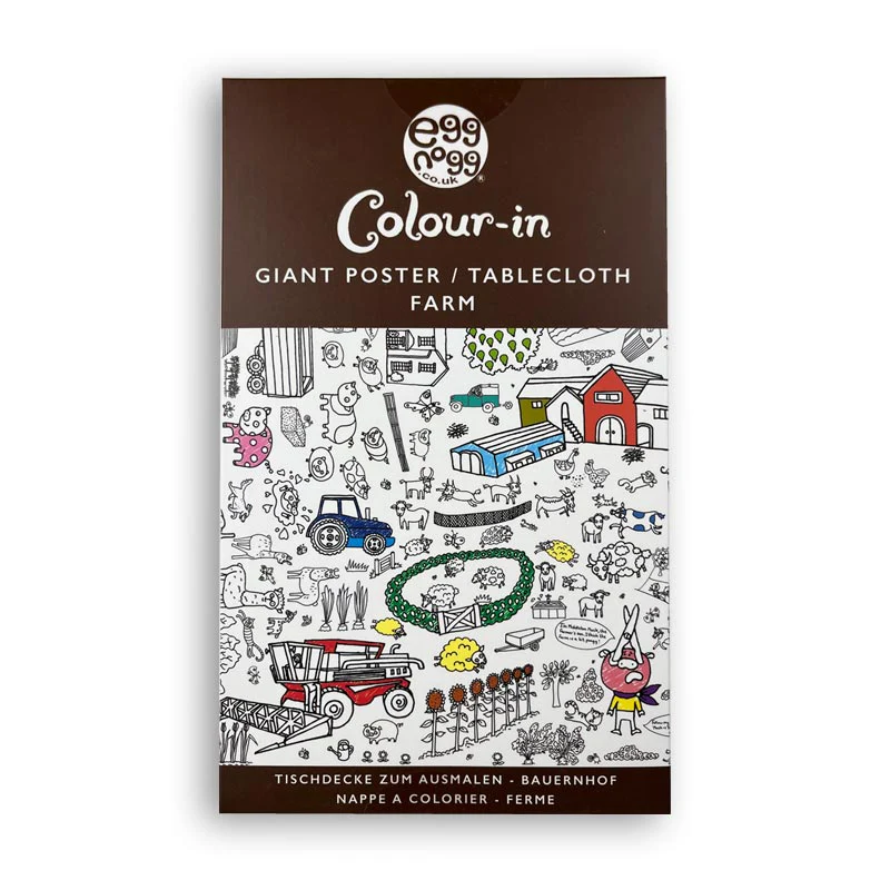 Colour-in Giant Poster / Tablecloth - Various designs - Teatime, Dinosaurs, Unicorns & Fairies, Amazing Animals, Seaside, Secret Garden, Farm, Countryside - Image 15