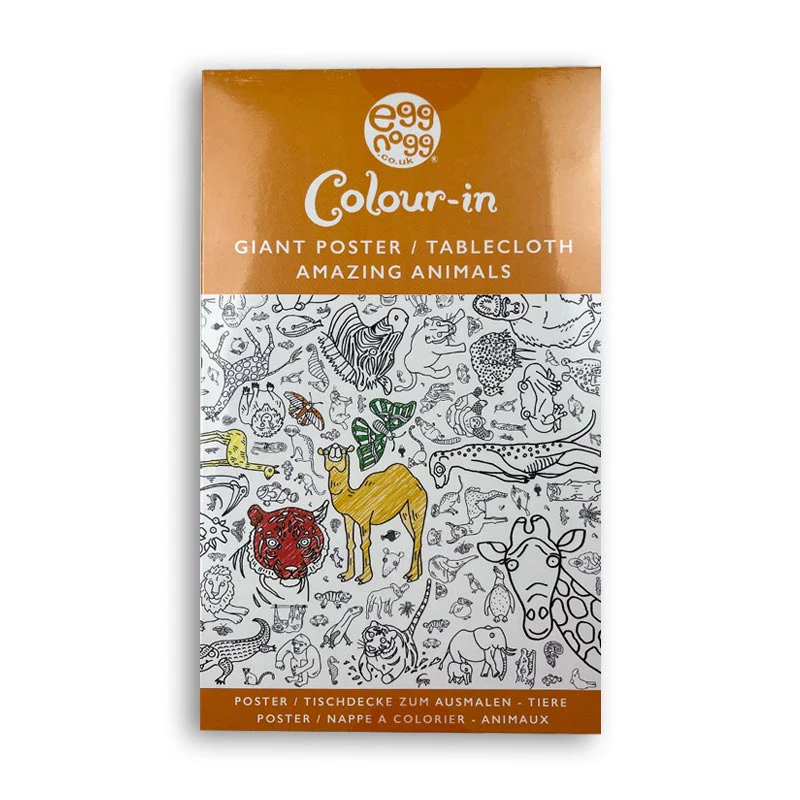 Colour-in Giant Poster / Tablecloth - Various designs - Teatime, Dinosaurs, Unicorns & Fairies, Amazing Animals, Seaside, Secret Garden, Farm, Countryside - Image 16