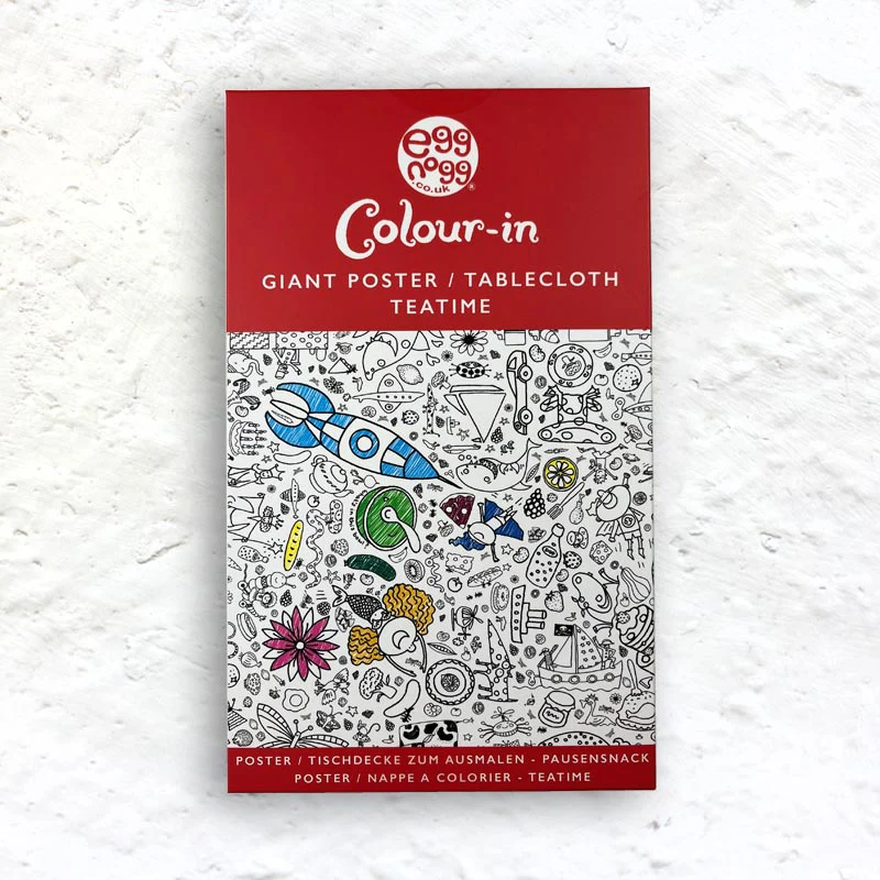 Colour-in Giant Poster / Tablecloth - Various designs - Teatime, Dinosaurs, Unicorns & Fairies, Amazing Animals, Seaside, Secret Garden, Farm, Countryside - Image 3