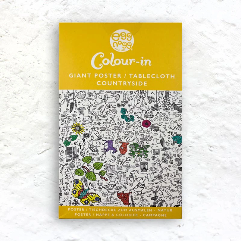 Colour-in Giant Poster / Tablecloth - Various designs - Teatime, Dinosaurs, Unicorns & Fairies, Amazing Animals, Seaside, Secret Garden, Farm, Countryside - Image 6