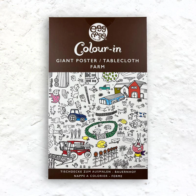 Colour-in Giant Poster / Tablecloth - Various designs - Teatime, Dinosaurs, Unicorns & Fairies, Amazing Animals, Seaside, Secret Garden, Farm, Countryside - Image 7