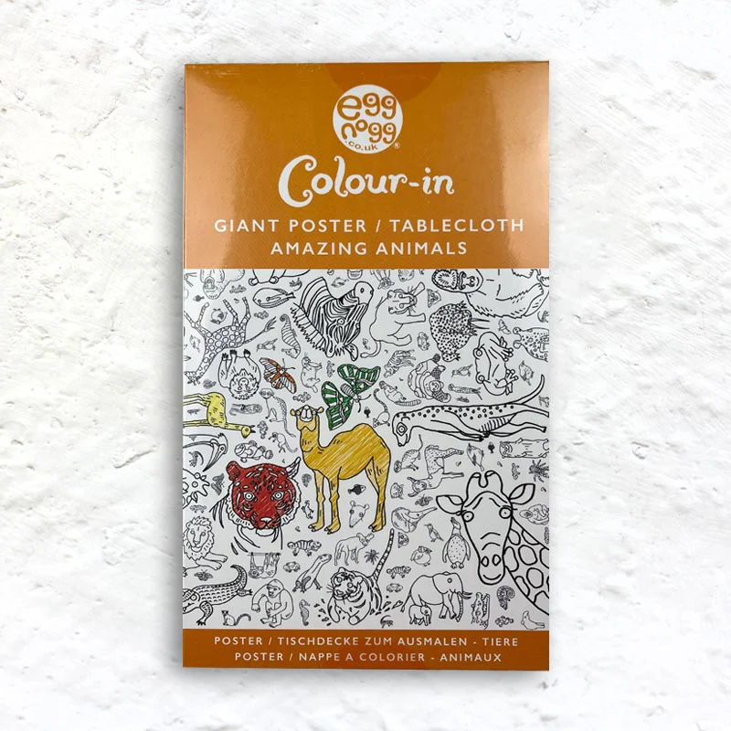 Colour-in Giant Poster / Tablecloth - Various designs - Teatime, Dinosaurs, Unicorns & Fairies, Amazing Animals, Seaside, Secret Garden, Farm, Countryside - Image 8
