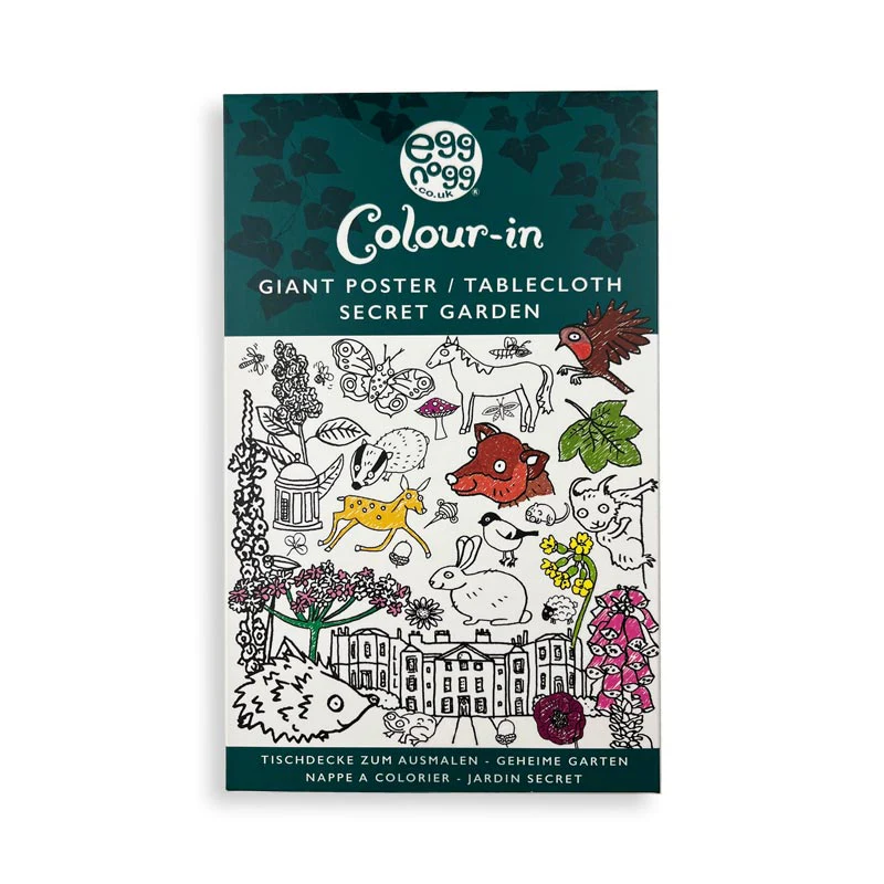 Colour-in Giant Poster / Tablecloth - Various designs - Teatime, Dinosaurs, Unicorns & Fairies, Amazing Animals, Seaside, Secret Garden, Farm, Countryside - Image 9