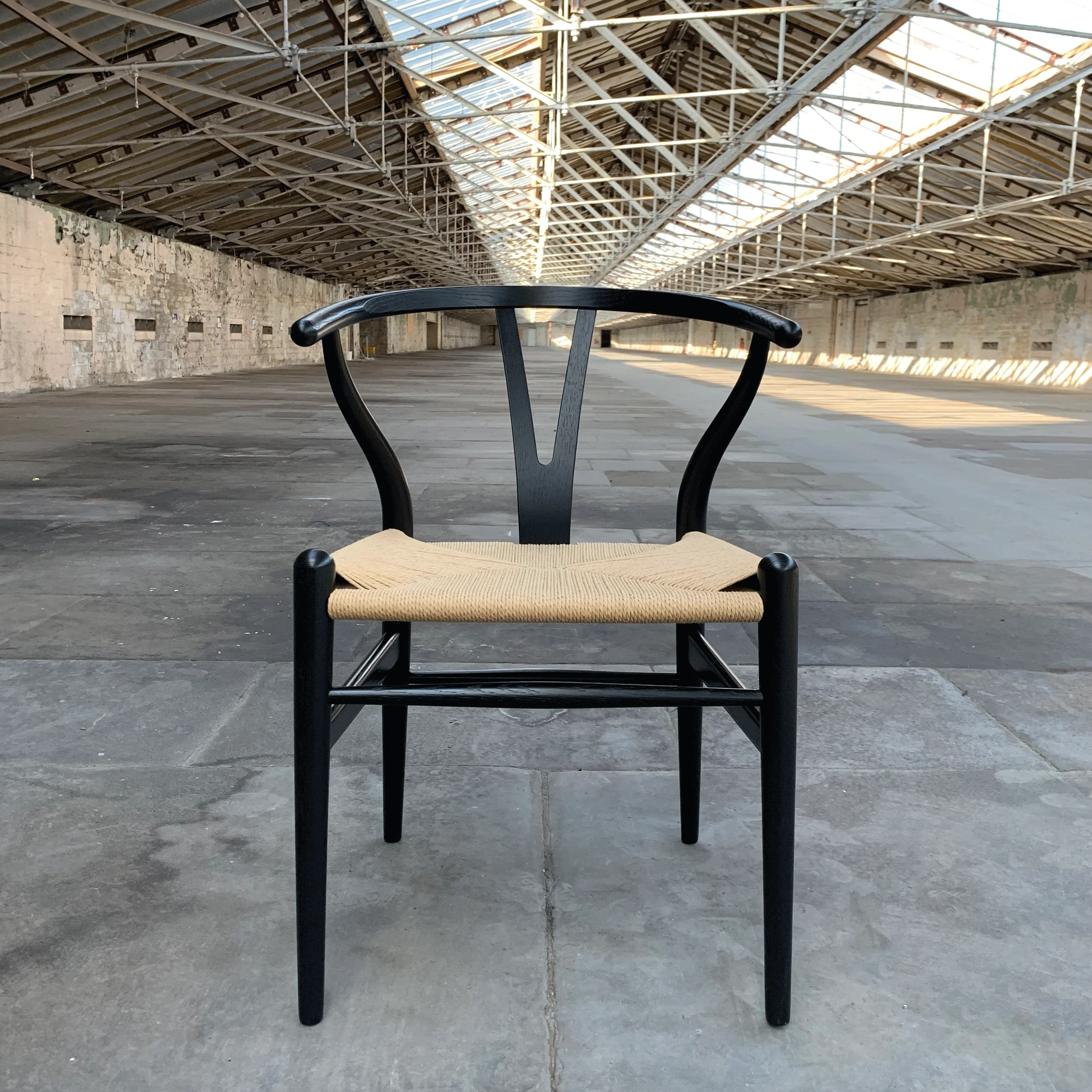 CH24 Wishbone Chair des Hans Wegner, 1950 - black oak (made by Carl Hansen & Son) - Image 3