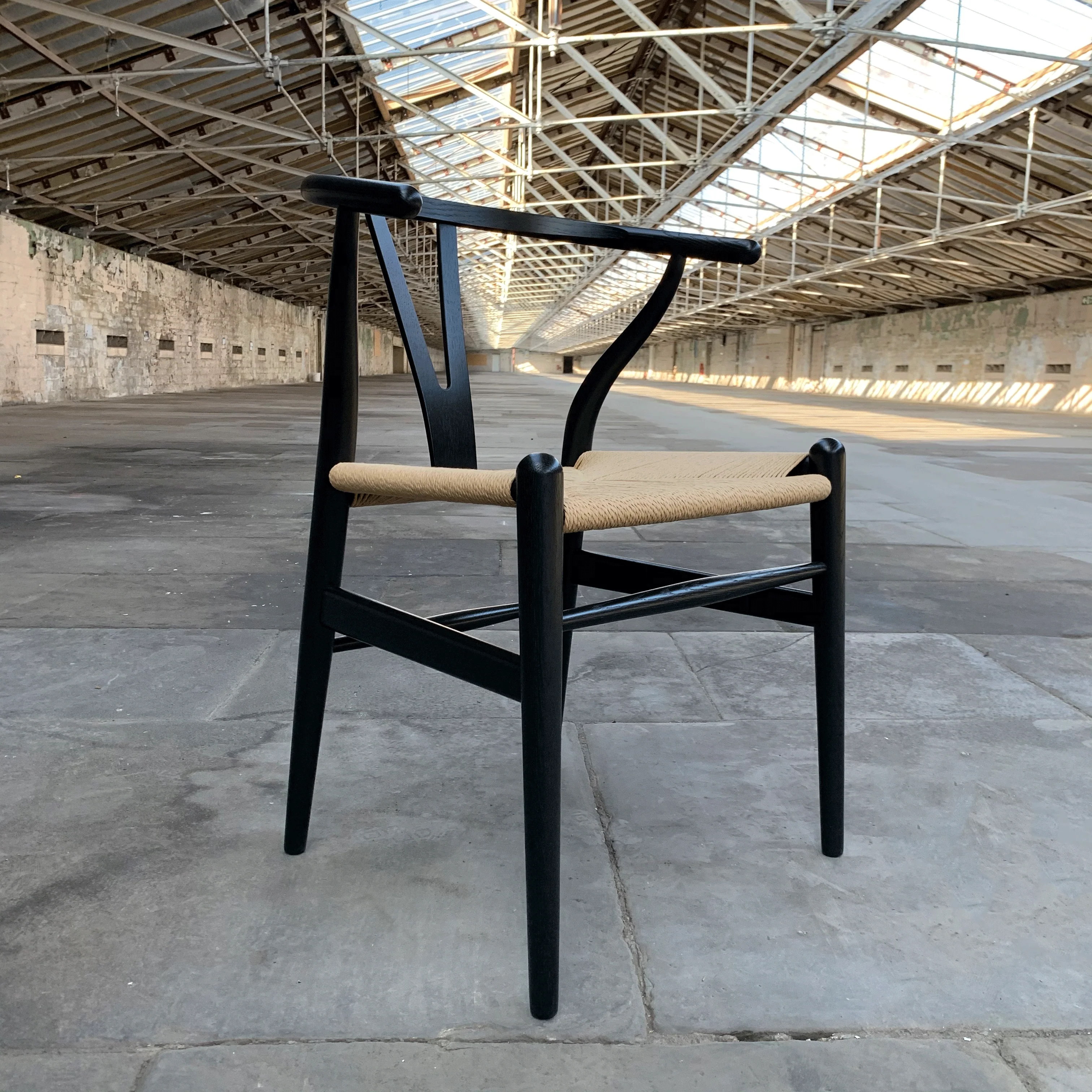 CH24 Wishbone Chair des Hans Wegner, 1950 - black oak (made by Carl Hansen & Son) - Image 4