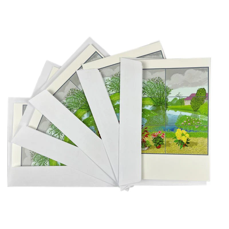 Water Lilies in the Pond with Pots of Flowers Greetings Cards by David Hockney - pack of 5 - Image 5