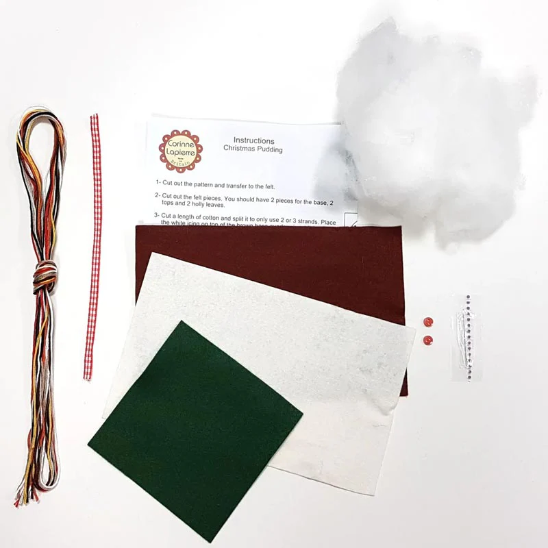 Corinne Lapierre Felt Sewing Kit: Christmas Pudding - Image 4