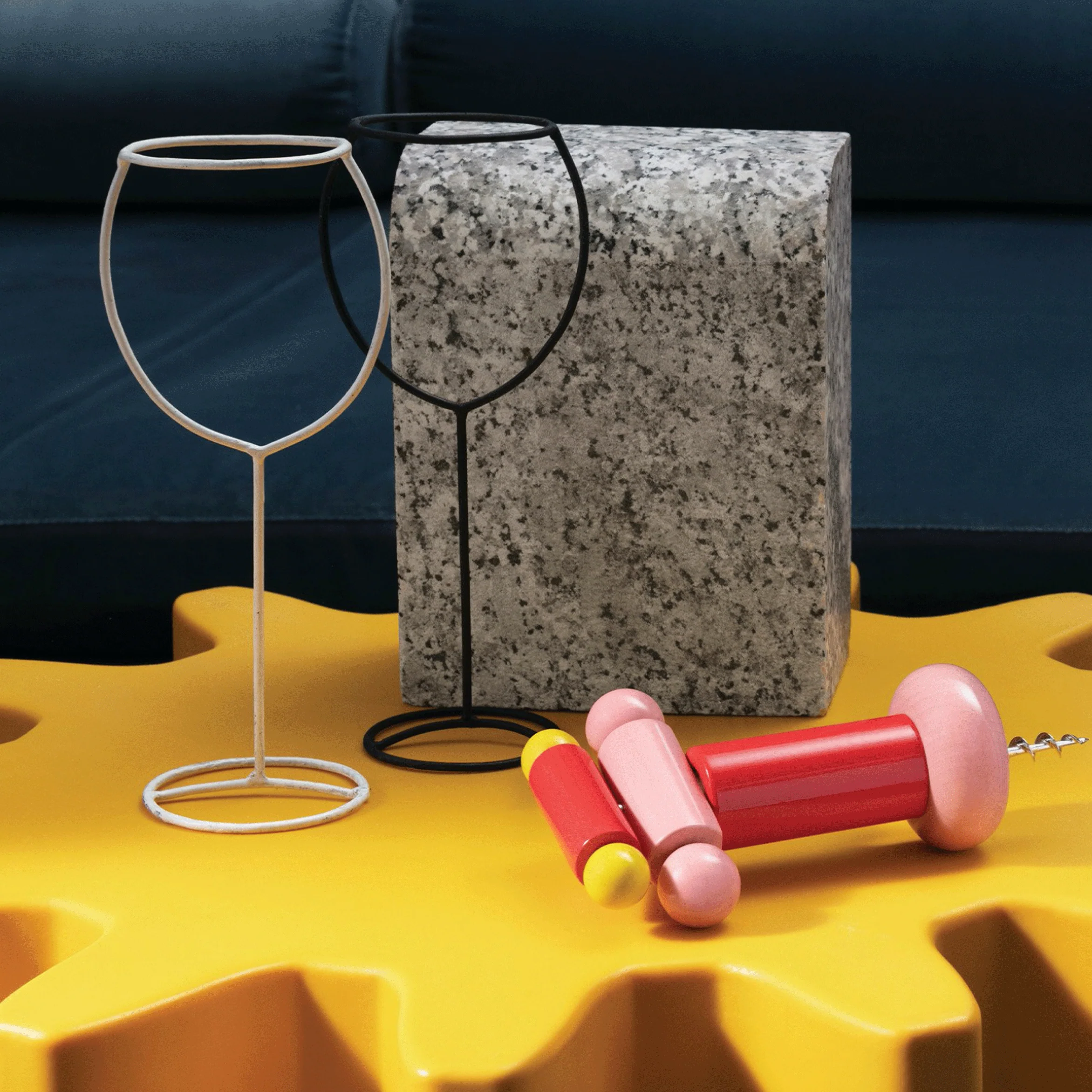 Twergi Corkscrew - Red, Pink & Yellow - des. Ettore Sottsass for Alessi, 1989  (2021 reissue) - Image 3