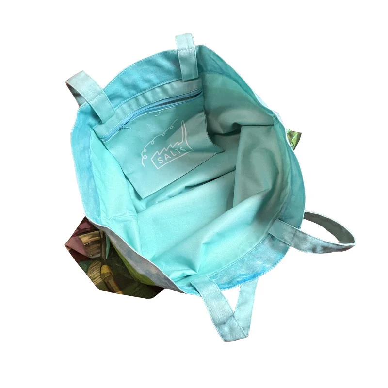 David Hockney Salts Mill, Saltaire, Yorkshire 100% cotton canvas tote bag - Image 3