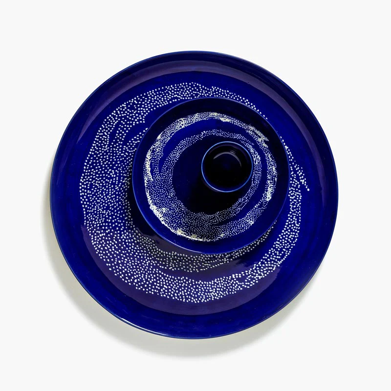 Feast plate - dark blue  with white dots, 19cm - des. Yotam Ottolenghi for Serax - Image 5