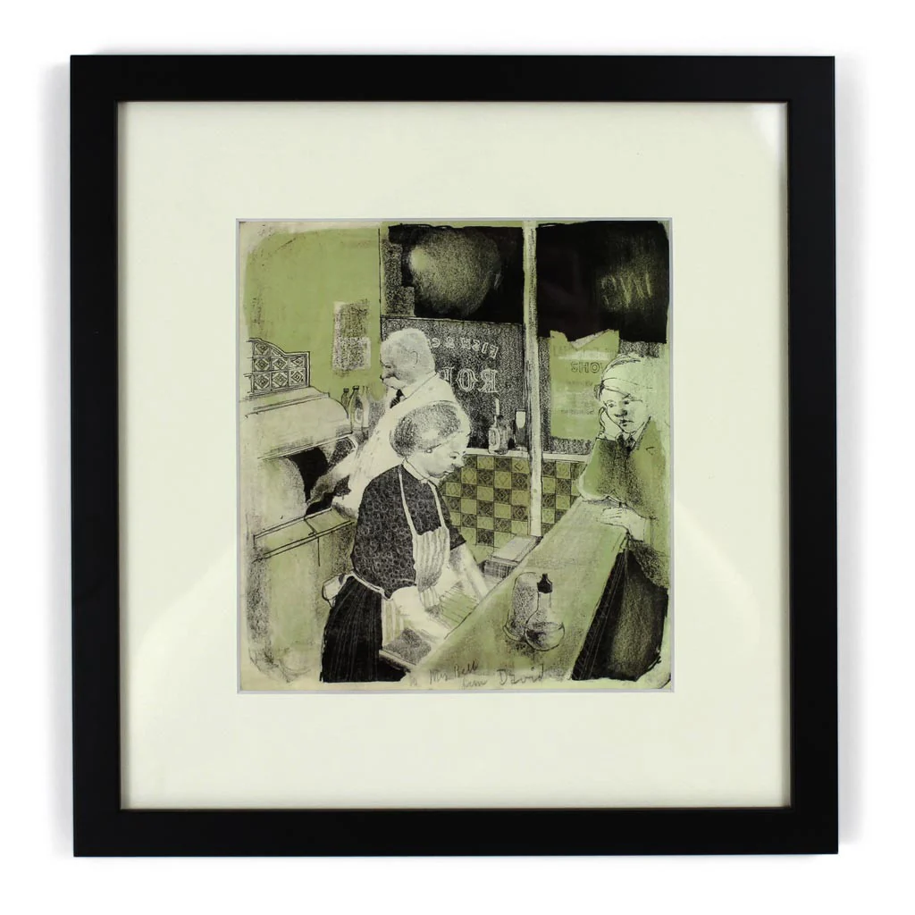 Fish & Chip Shop (1954) Mini-Frame by David Hockney - Image 3