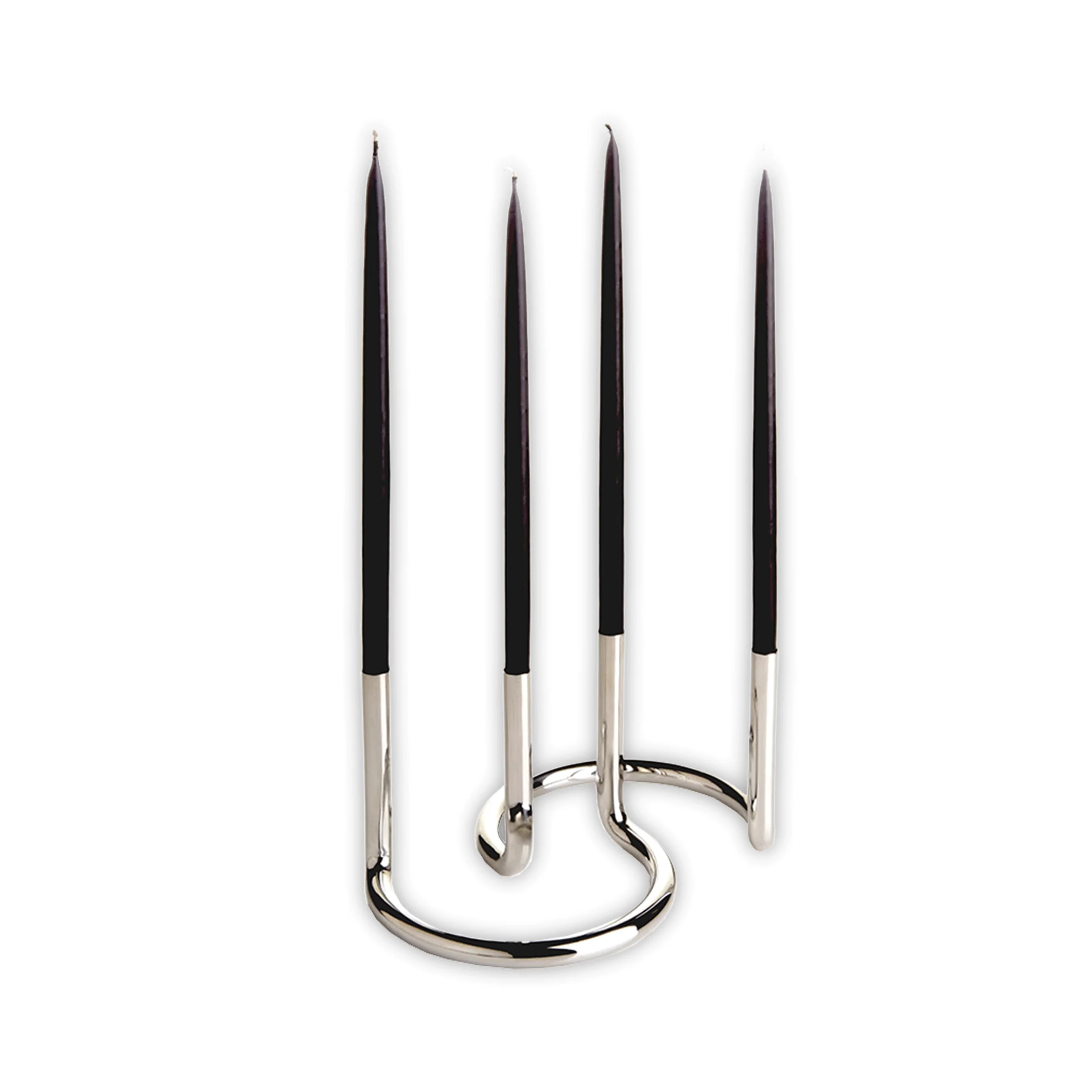 Gemini candleholder - polished stainless steel - des. Peter Karpf, 1965 - Image 3