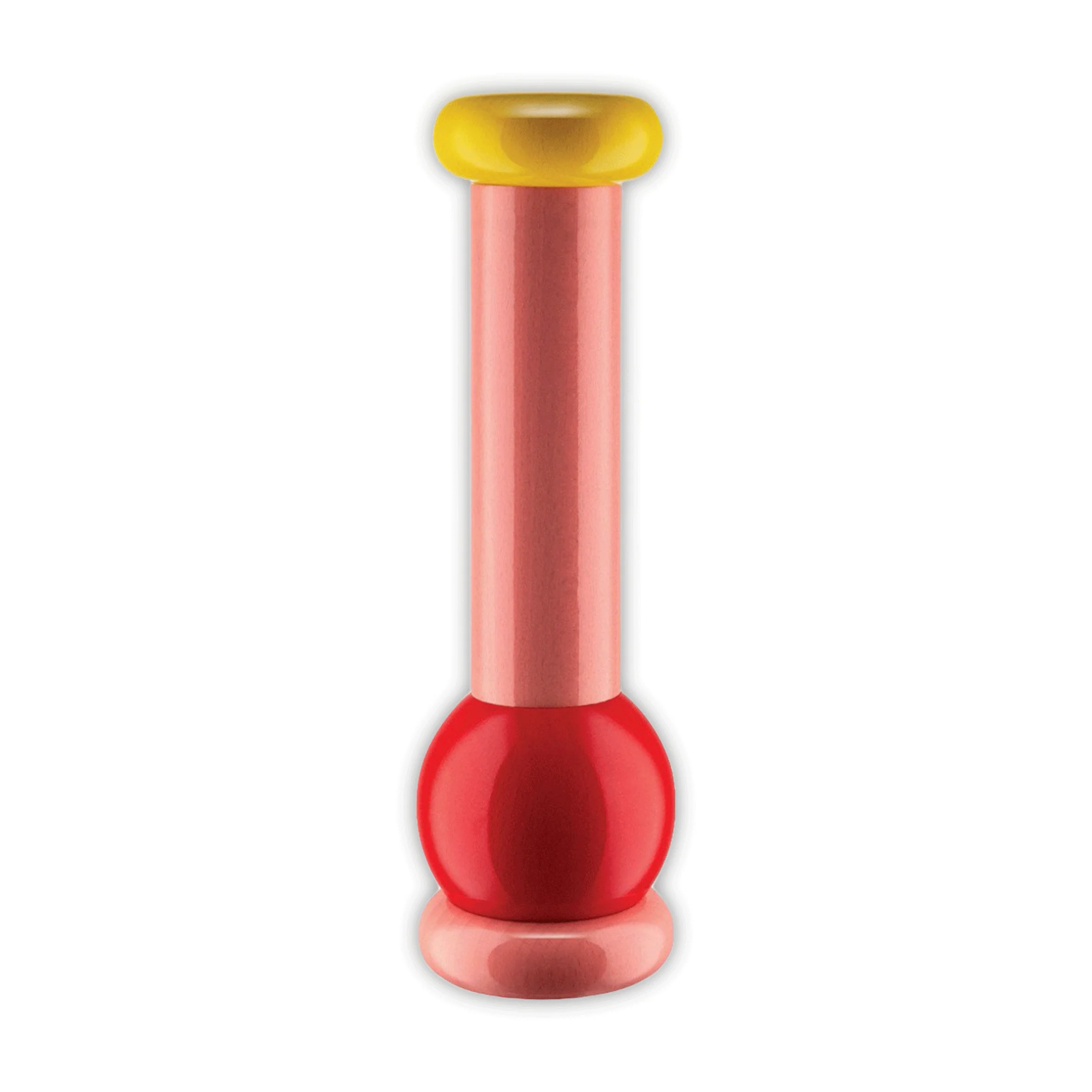 Twergi grinder - pink, red and yellow - des. Ettore Sottsass for Alessi, 1989 (2021 reissue) - Image 5