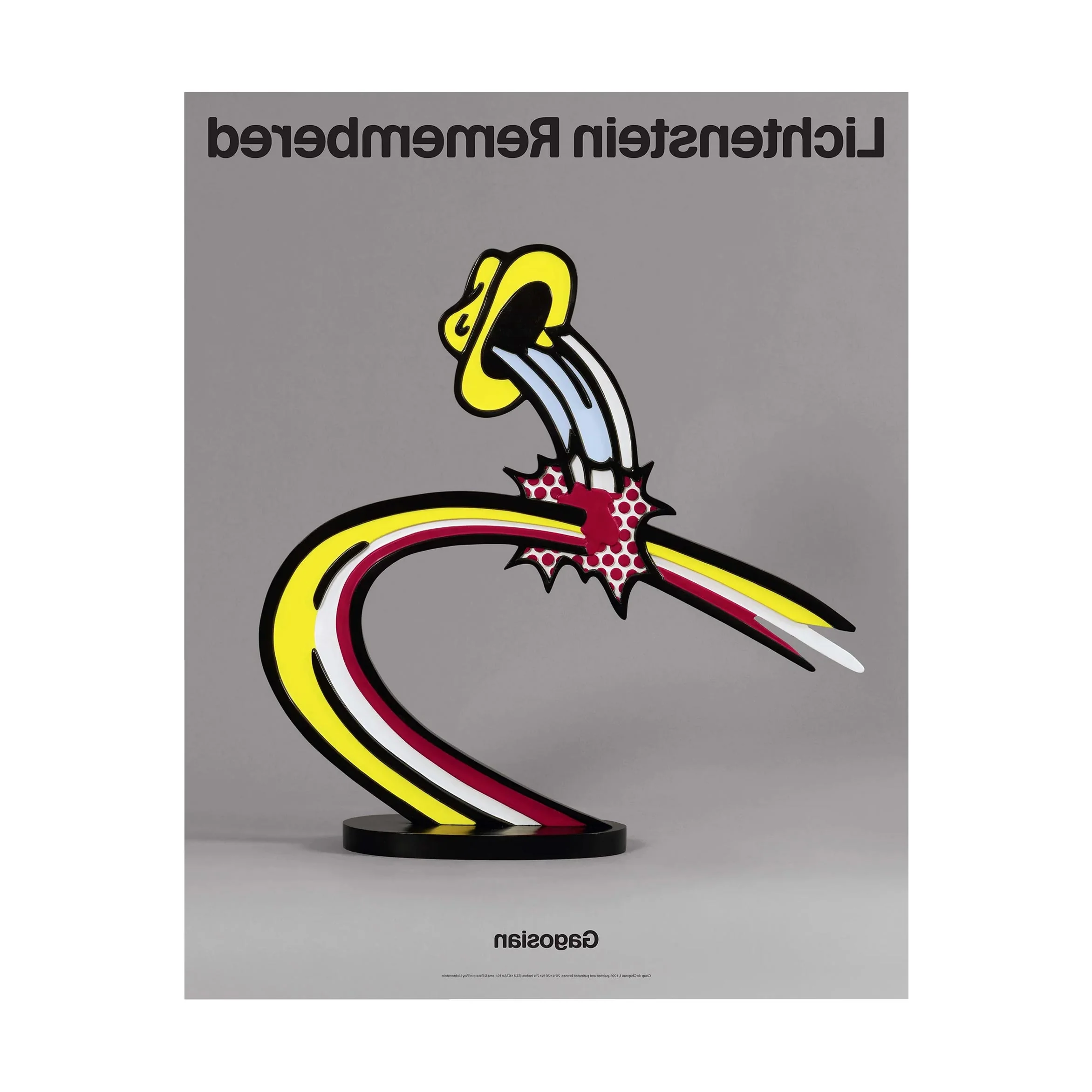 Lichtenstein Remembered ( Coup de Chapeau I, 1996) poster by Roy Lichtenstein - double sided poster - Image 3