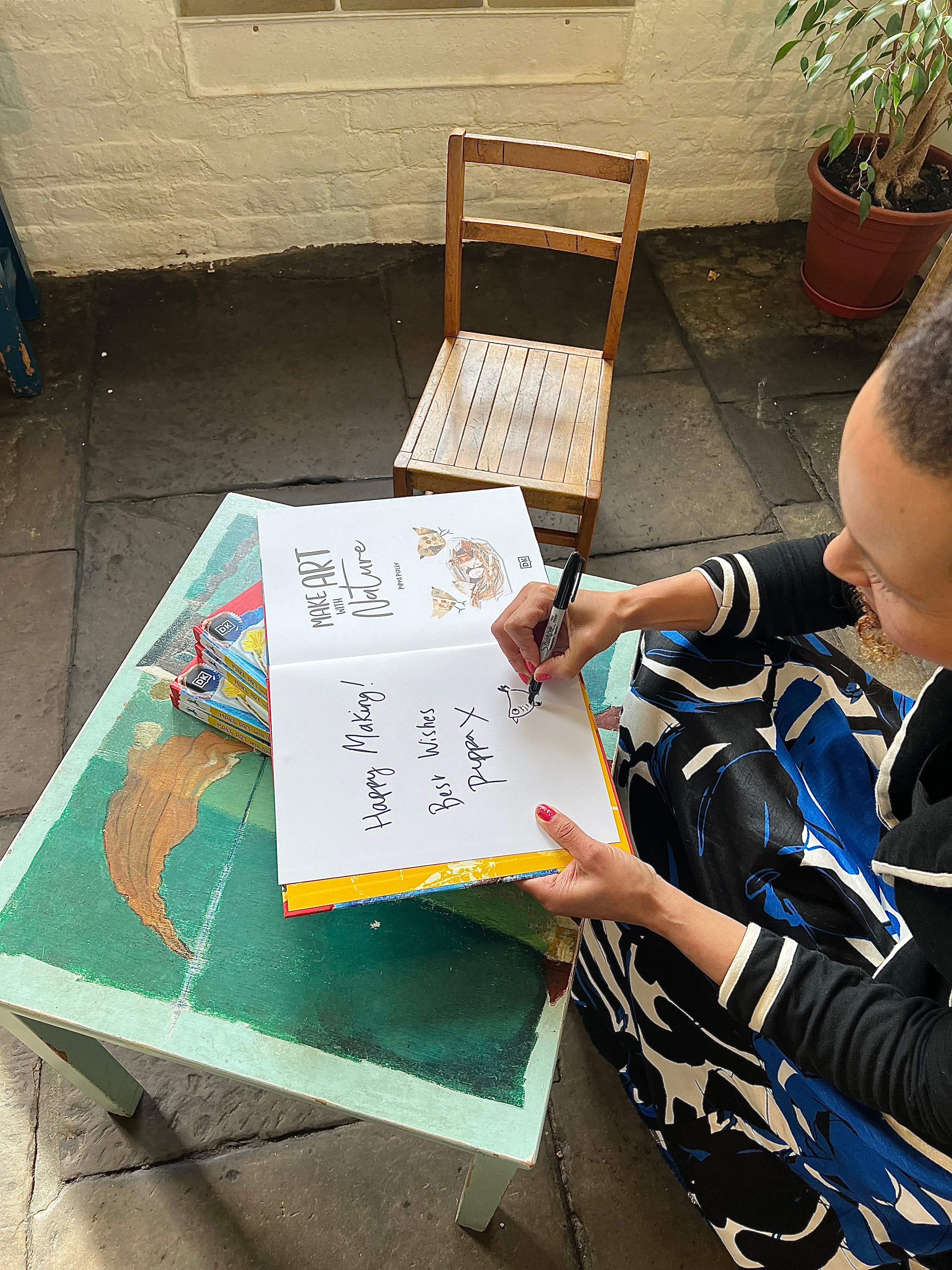 Make Art with Nature by Pippa Pixley -  signed hardback - Image 4