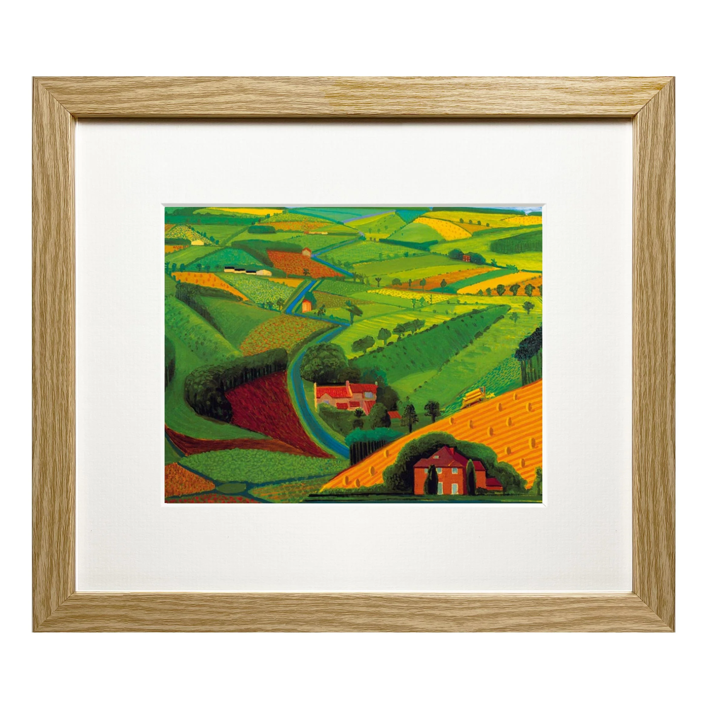 The Road Across The Wolds (Mini Framed) by David Hockney - Image 3