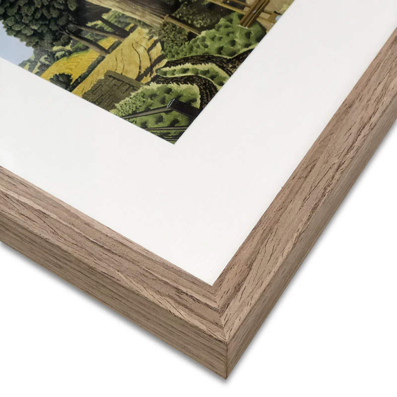 Struggling with a Huge Canvas by Simon Palmer - small framed print - Image 3