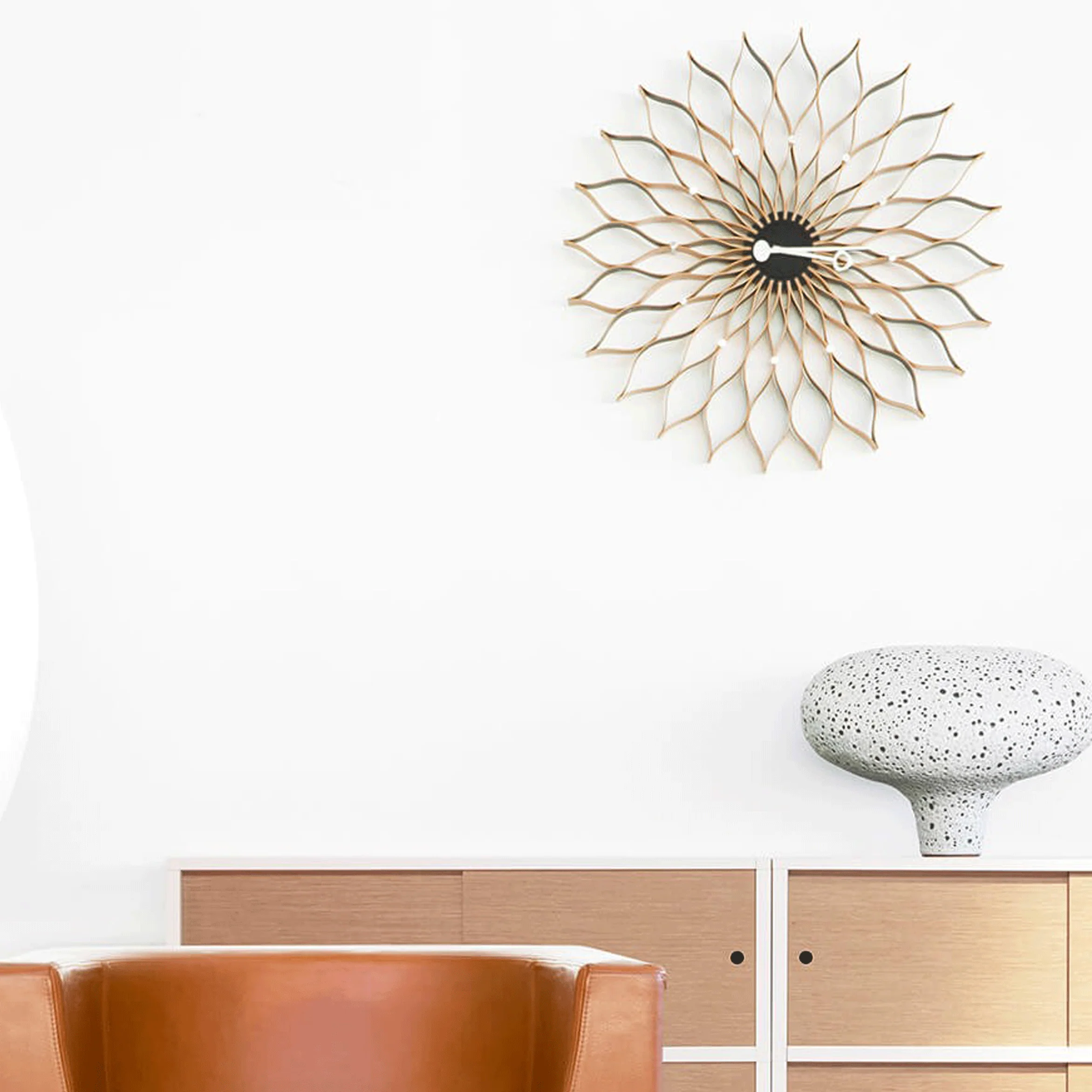 Sunflower wall clock (birch) des. George Nelson, 1948 - 1960 (made by Vitra) - Image 4