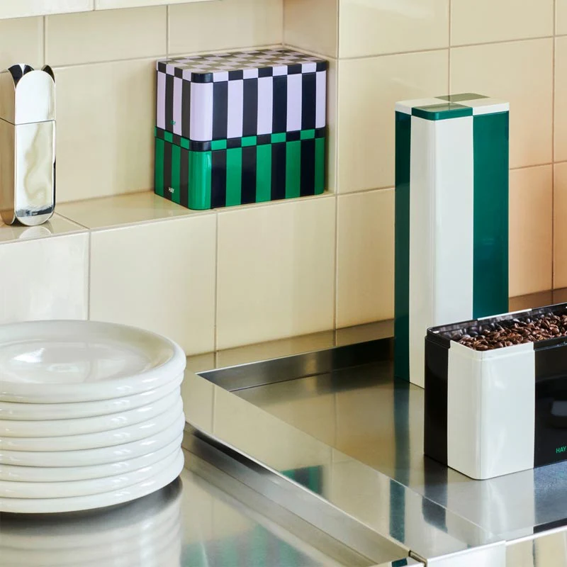 Tin Container - Rectangular, Small - Dark Blue and Lavender, by HAY - Image 3