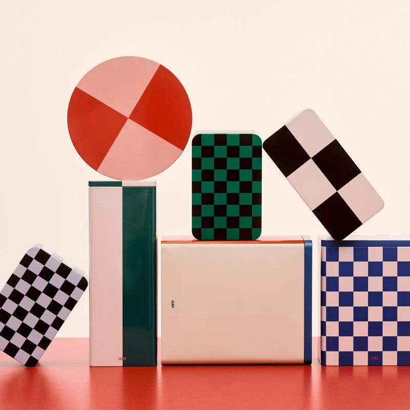 Tin Container - Rectangular, Small - Dark Blue and Lavender, by HAY - Image 4