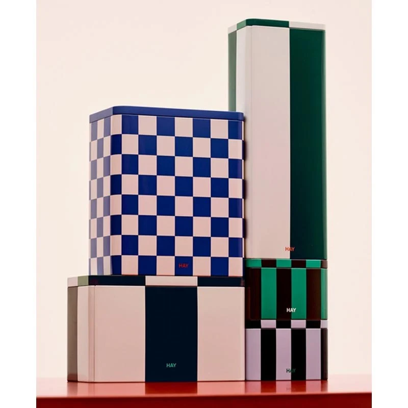 Tin Container - Rectangular, Small - Dark Blue and Lavender, by HAY - Image 5