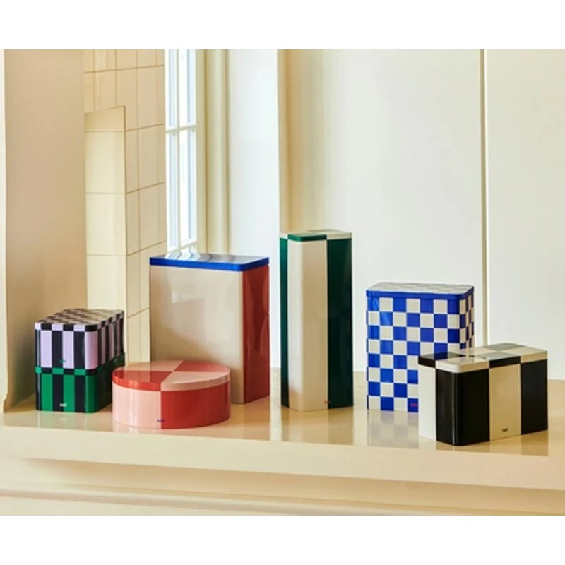 Tin Container - Rectangular, Small - Dark Blue and Lavender, by HAY - Image 6